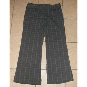 Plaid Jr Sz 13 Casual or Dress Adjustable Waist Cuffed Wide Leg Pant TRACY EVANS